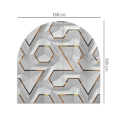Podložka pod kamna Geometrický 3D vzor