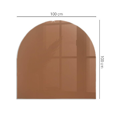Sklo před krb polooválné Barva Hnědá