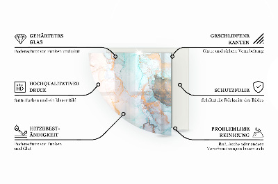 Podložka před krb čtvrtka Organický motiv kamene