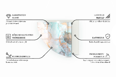 Podložka před krb čtvrtka Organický motiv kamene