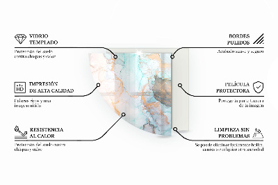 Podložka před krb čtvrtka Organický motiv kamene