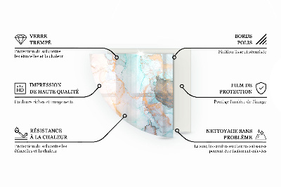 Podložka před krb čtvrtka Organický motiv kamene
