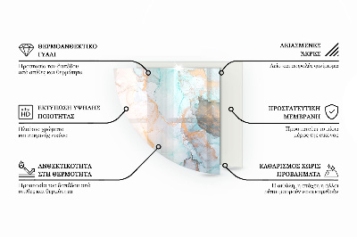 Podložka před krb čtvrtka Organický motiv kamene