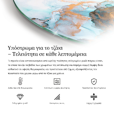 Podložka před krb čtvrtka Organický motiv kamene