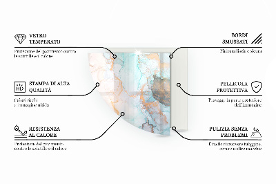 Podložka před krb čtvrtka Organický motiv kamene