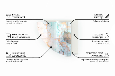 Podložka před krb čtvrtka Organický motiv kamene