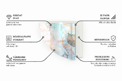 Podložka před krb čtvrtka Organický motiv kamene