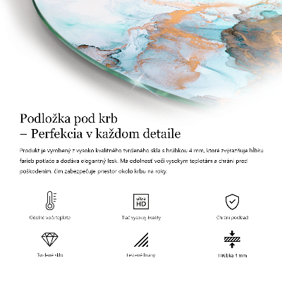 Podložka před krb čtvrtka Organický motiv kamene