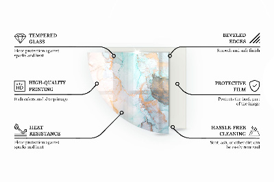 Podložka před krb čtvrtka Organický motiv kamene