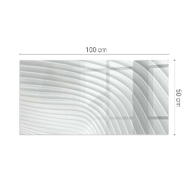 Sklo pod kamna obdélníkové Vlny jemných linií