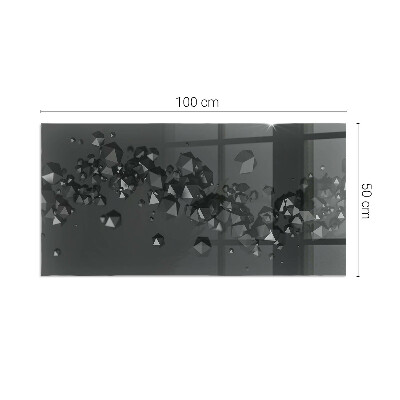 Sklo pod krbová kamna Abstraktní mrak pevných látek