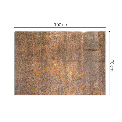 Sklo pod krbová kamna Rez textura na kovu