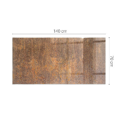 Sklo pod krbová kamna Rez textura na kovu