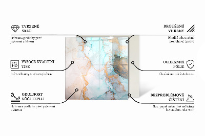 Sklo pod kamna obdélníkové Textura povrchu kamene
