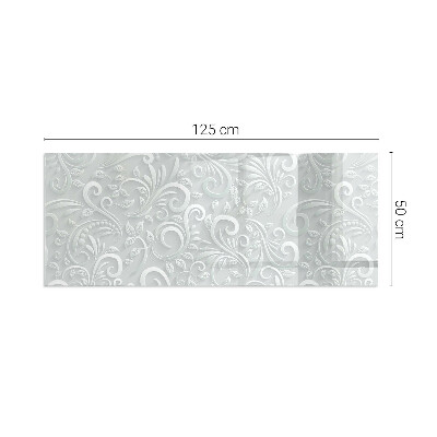 Sklo pod kamna obdélníkové Elegantní rostlinný vzor