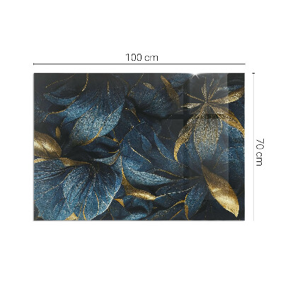 Sklo pod krbová kamna Elegantní listy v textuře