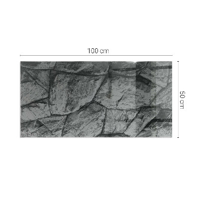 Sklo pod kamna obdélníkové Vzor přírodního kamene