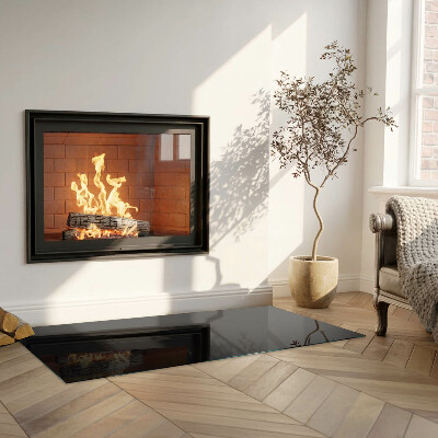 Sklo pod kamna obdélníkové Barva Tmavá Grafitová