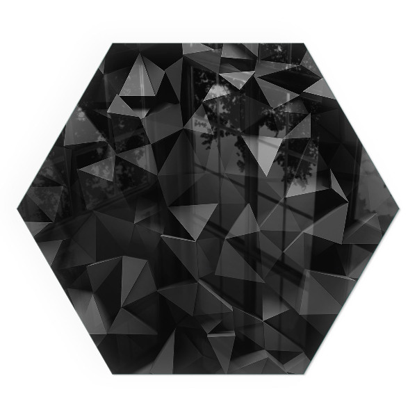 Šestihranná podložka pod krb Trojrozměrný geometrický vzor