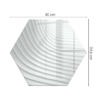 Šestihranná sklo před kamna Vlny sofistikovaných vzorů