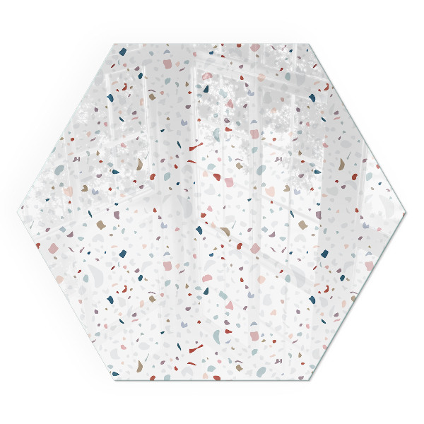 Šestihranná sklo před kamna Mikrotvary v jemné harmonii