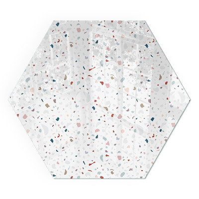 Šestihranná sklo před kamna Mikrotvary v jemné harmonii