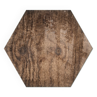 Šestihranná podložka pod krb Dřevo v přírodním stylu