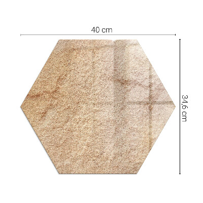 Šestihranná sklo před kamna Autentický kamenný motiv