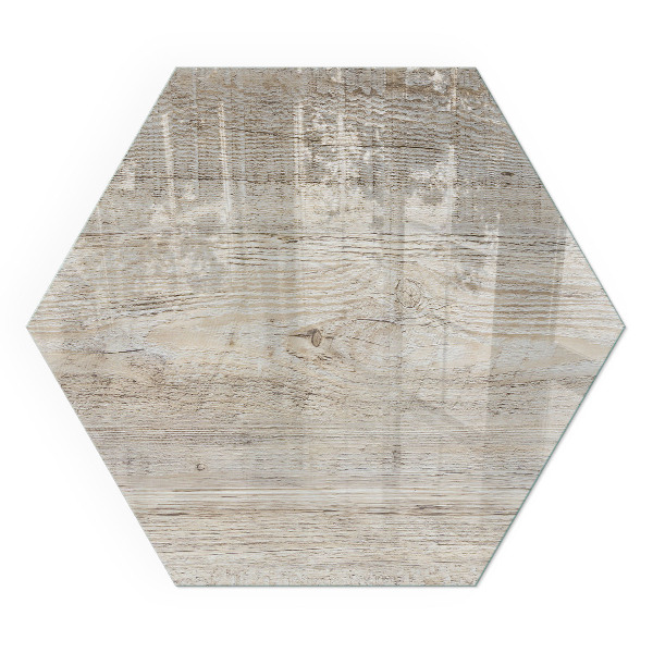 Šestihranná podložka pod krb Jemná textura světlého dřeva