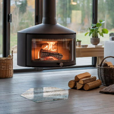 Šestihranná podložka pod krb Různé barvy desek ve stylu