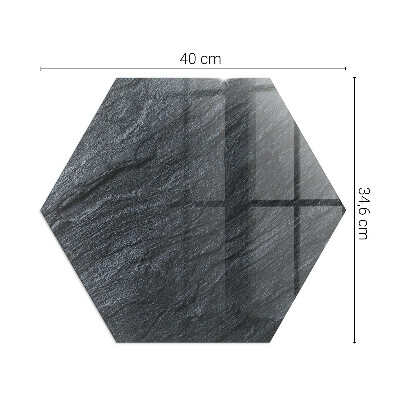 Šestihranná podložka pod krb Design s kamennou povrchovou úpravou