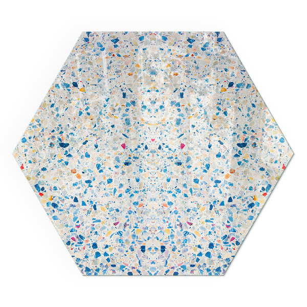 Šestihranná sklo před kamna Moderní design se strukturou