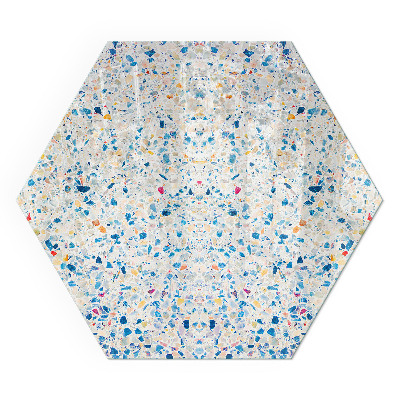 Šestihranná sklo před kamna Moderní design se strukturou