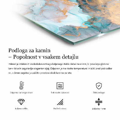 Šestihranná sklo před kamna Moderní design se strukturou