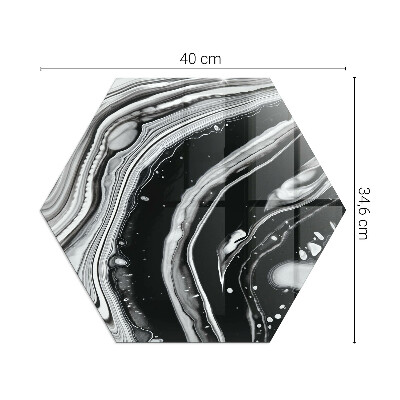 Šestihranná podložka pod krb Linie a vlny v moderní verzi