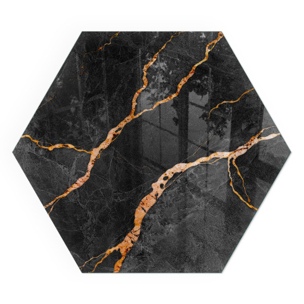 Šestihranná podložka pod krb Klasický mramor s jemným žilkováním