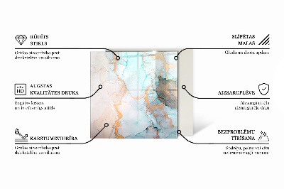 Šestihranná podložka pod krb Klasický mramor s jemným žilkováním