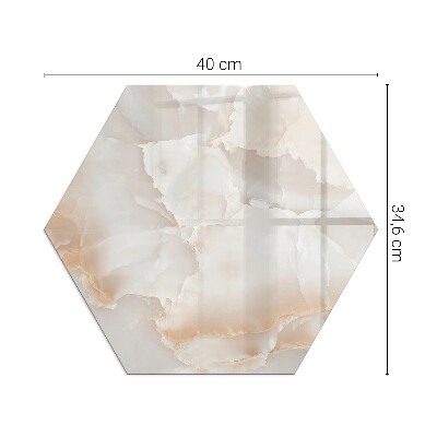 Šestihranná sklo před kamna Vzor z přírodního kamene
