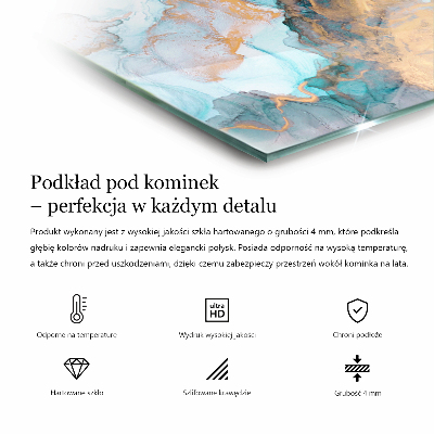 Šestihranná sklo před kamna Barva Hnědá