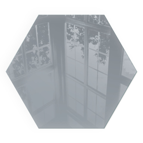 Šestihranná sklo před kamna Barva šedá