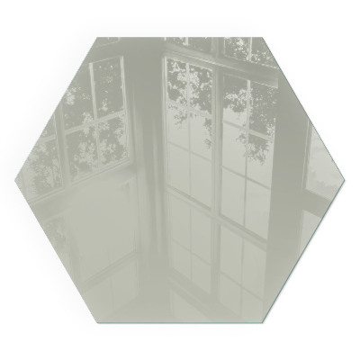 Šestihranná sklo před kamna Barva Šedozelená