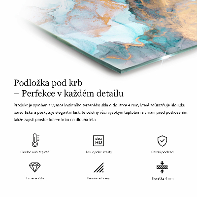 Šestihranná sklo pod krb Barva světle hnědá