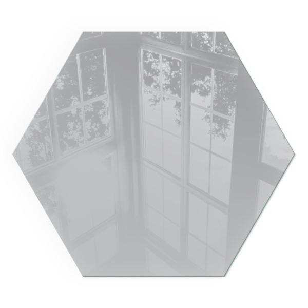 Šestihranná sklo před kamna Barva Světle šedá