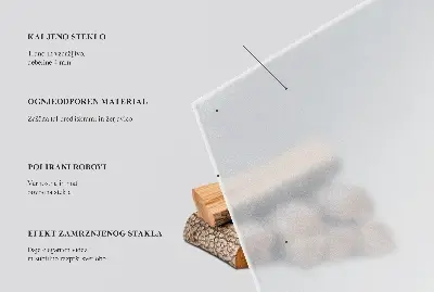 Šestihranná polotransparentní podložka pod krbová kamna