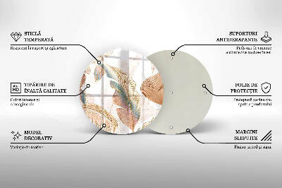 Podložka pod svíčku Boho peří a listy