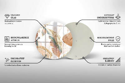 Podložka pod svíčku Boho peří a listy