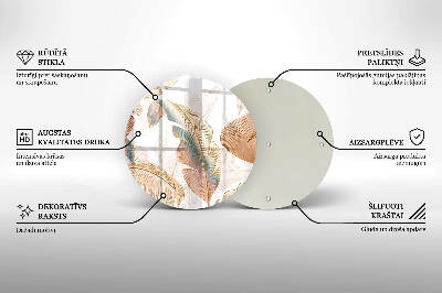 Podložka pod svíčku Boho peří a listy