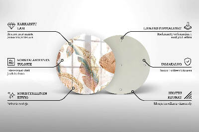 Podložka pod svíčku Boho peří a listy