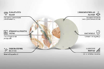 Podložka pod svíčku Boho peří a listy