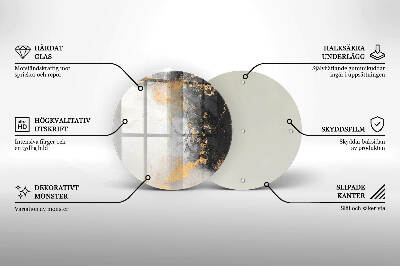 Podtácek pod svíčky Abstrakce se zlatem